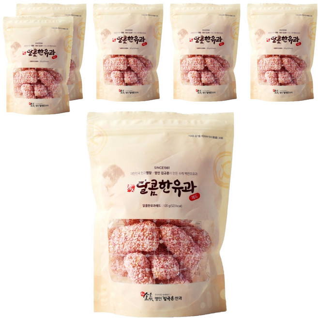 김규흔한과 달콤한유과 레드, 120g, 6개