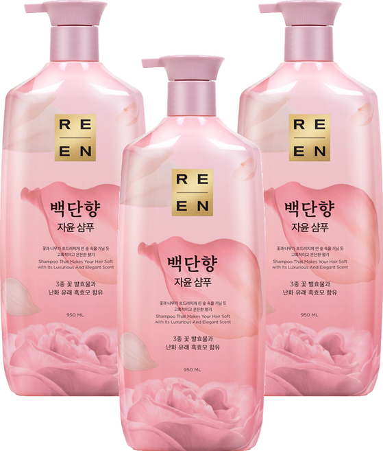리엔 자윤 백단향 샴푸 프루티 피오니 향, 950ml, 3개