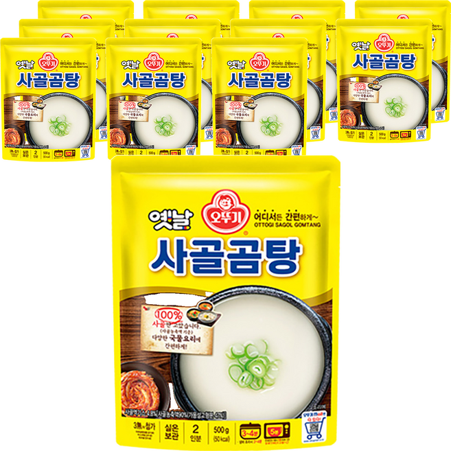 오뚜기옛날 사골곰탕, 500g, 12개