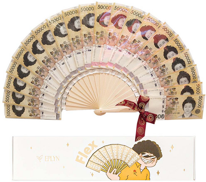 이플린 할매 돈부채 + 전통리본 + 케이스 세트, 20P, 1세트