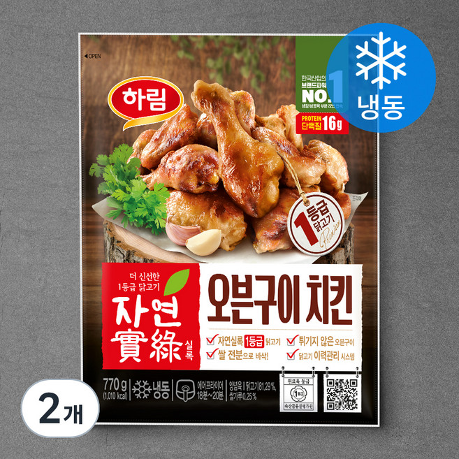 하림 자연실록 오븐구이치킨 (냉동), 770g, 2개
