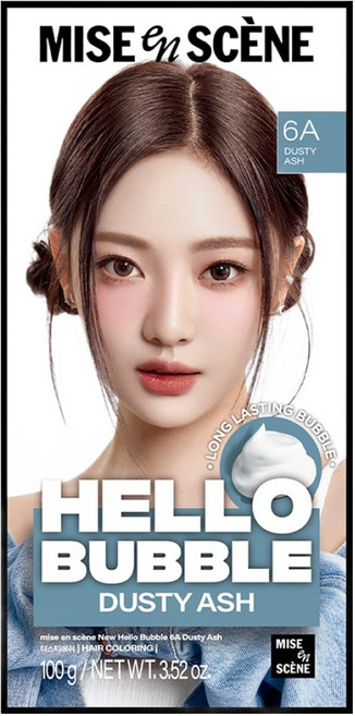 미쟝센 헬로 버블 염색제, 6A더스티애쉬, 1개