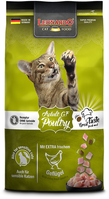 레오나르도 어덜트 고양이 폴트리 GF 건식사료, 닭+칠면조, 1.8kg, 1개