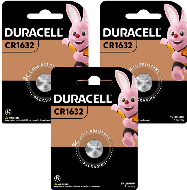 듀라셀 코인 리튬 건전지 CR1632, 1개입, 3개