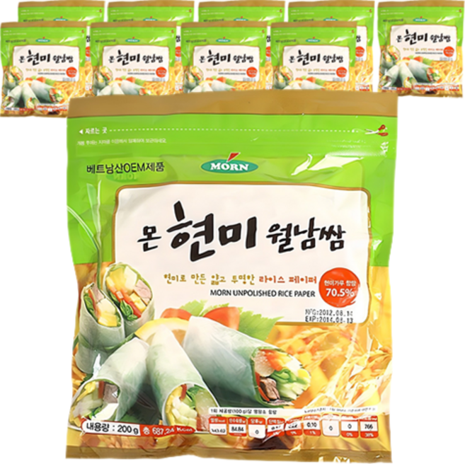 MORN 현미 월남쌈, 200g, 10개