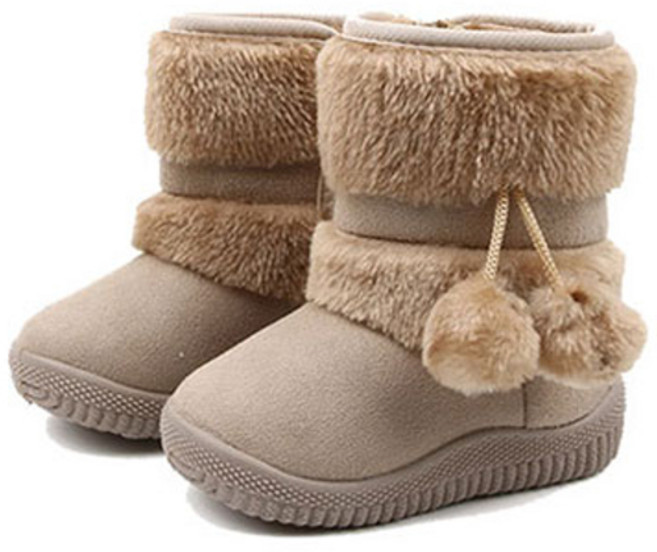 루루슈 여아용 앵두 방울 털부츠