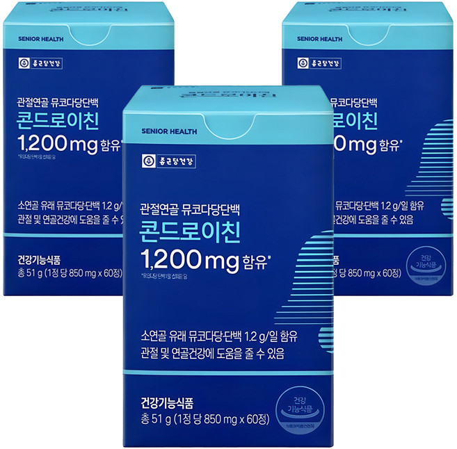 Chong Kun Dang 鍾根堂 Senior Health骨骼黏多醣蛋白軟骨素 1200mg, 60錠, 3個
