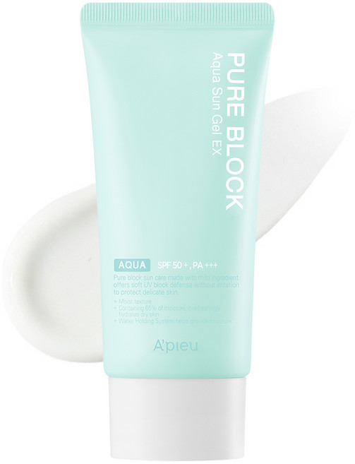 어퓨 퓨어 블록 아쿠아 선젤 이엑스 SPF50+ PA+++, 50ml, 1개