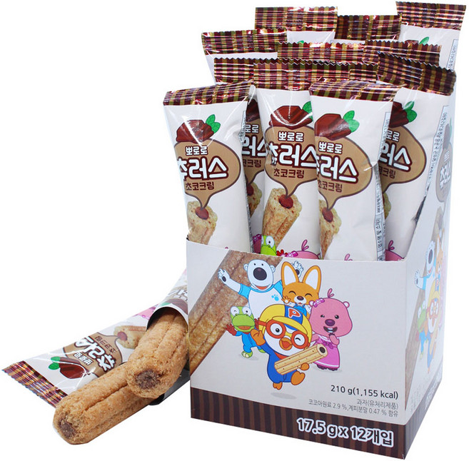 뽀로로 츄러스 초코크림, 210g, 1개