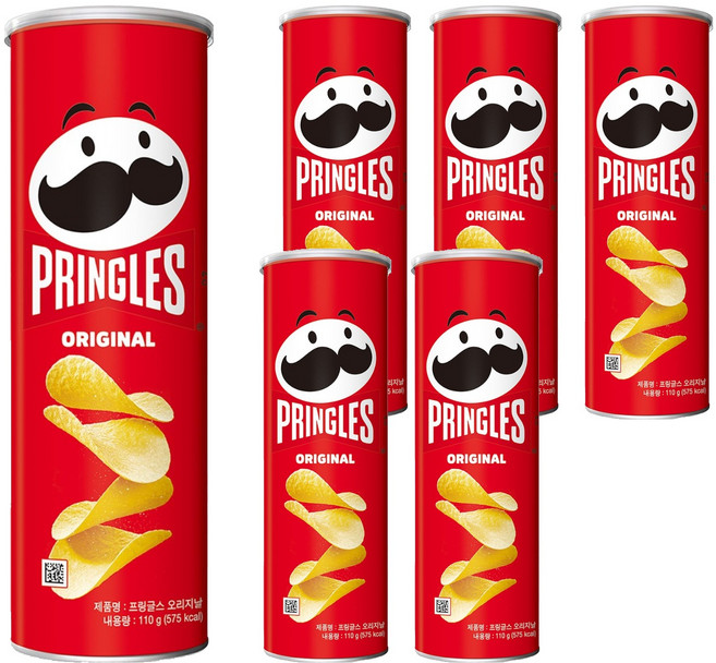 PRINGLES 品客 原味, 110g, 6個