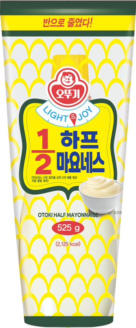 오뚜기 LIGHT & JOY 1/2 하프 마요네스, 525g, 1개