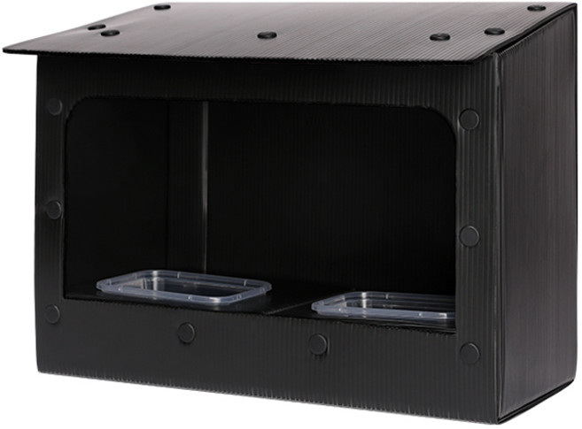 뽀시래기 길고양이 급식소 야외용 하우스, 블랙, 1개