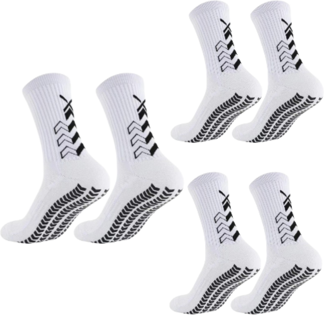 로앳로 논슬립 스포츠 양말, 화이트, 3세트