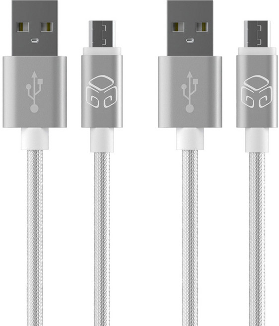 디지지 마이크로 5핀 메탈 고속충전케이블 1.5 m, 1.5m, 실버, 2개