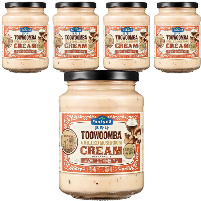 폰타나 투움바 그릴드 머쉬룸 크림 파스타소스, 430g, 5개