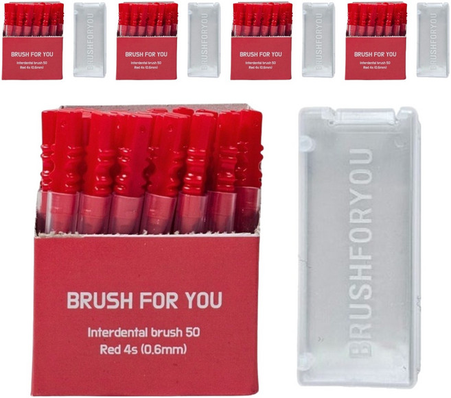 브러쉬포유 I형 치간칫솔 4s 0.6 50p+케이스, 5세트