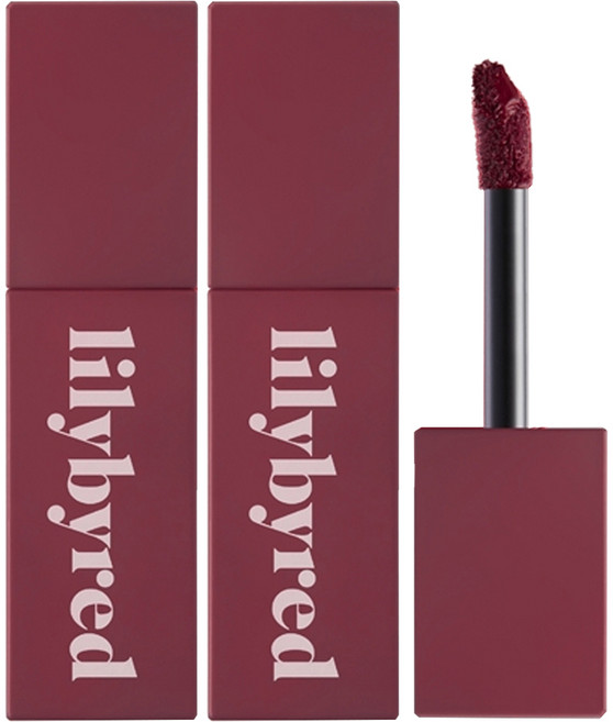 릴리바이레드 로맨틱 라이어 무스 틴트, #06 블루베리 머랭인척, 3.9g, 2개