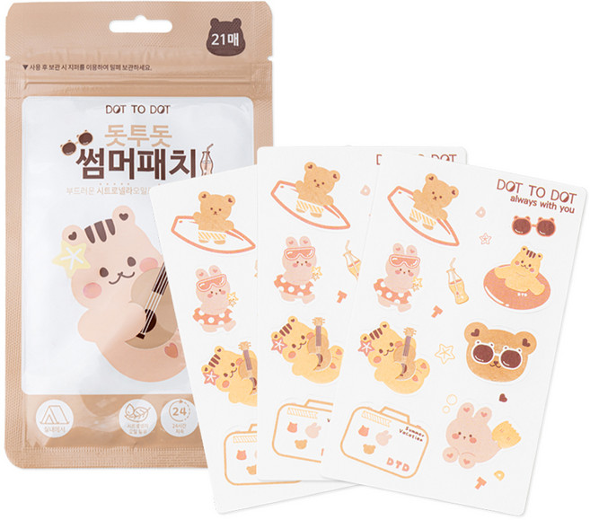 아가드 돗투돗 썸머패치 모기퇴치밴드, 1개