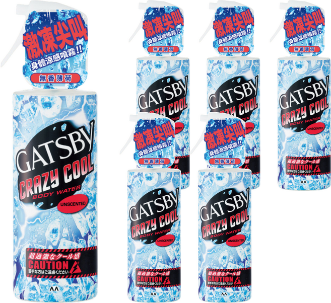 GATSBy 魔法激凍體用噴霧 無香薄荷, 170ml, 6件