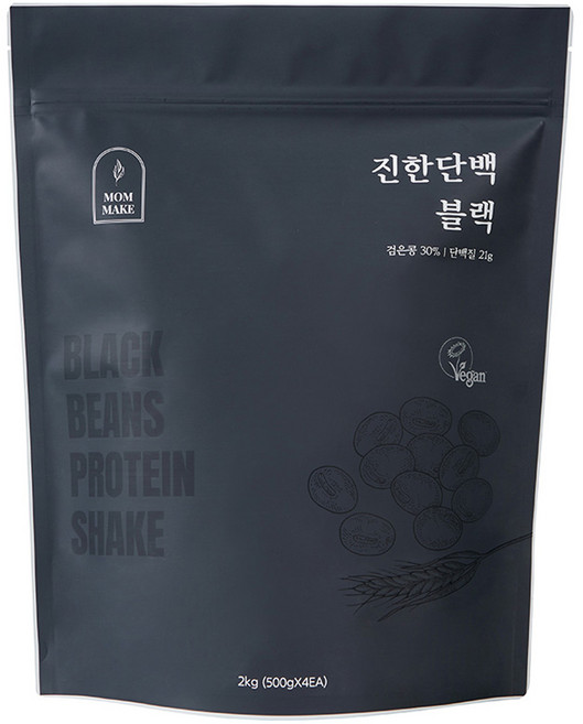 맘메이크 진한단백 블랙 벌크 단백질 쉐이크, 1개, 2kg