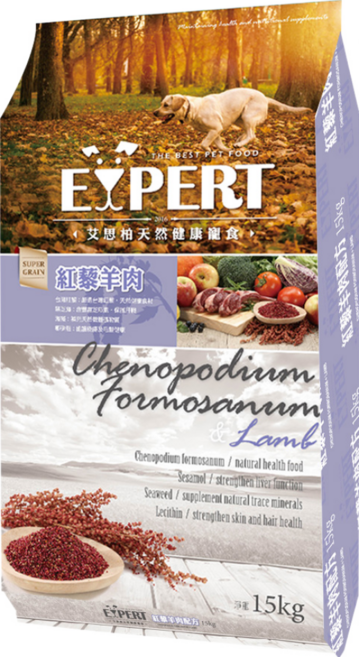福壽實業 EXPERT 艾思柏 成犬用 天然健康犬食, 紅藜羊肉, 15kg, 1袋