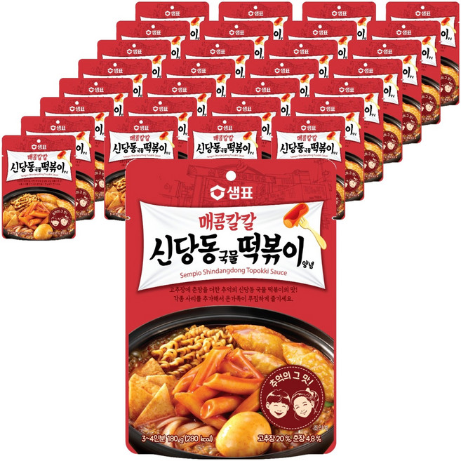 샘표 매콤칼칼 신당동 국물 떡볶이 양념, 180g, 30개