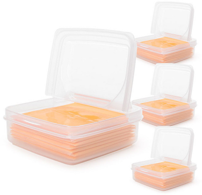 나카야 스탠딩 캐니스터 밀폐용기, 4개, 250ml