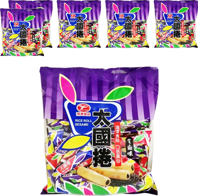 鴻津 太國捲 芝麻味, 350g, 6袋