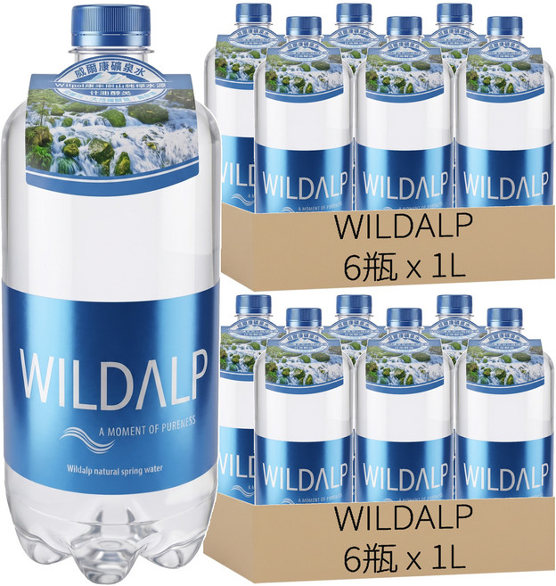 WILDALP 奧地利天然礦泉水, 1L, 12瓶
