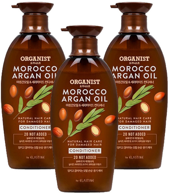오가니스트 모로코 아르간오일 윤기영양 컨디셔너, 500ml, 3개