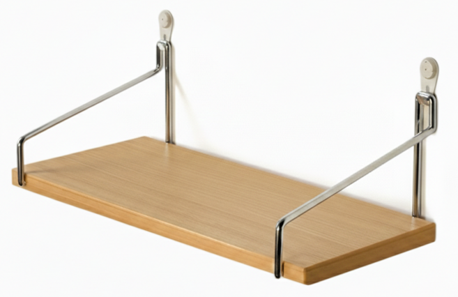 오르토 원룸 무타공 선반, 원목색, 1단