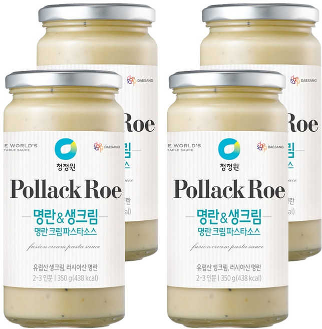 清淨園 明太子奶油義大利麵醬, 350g, 4罐