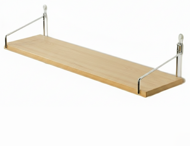 오르토 원룸 무타공 선반, 원목색, 1단