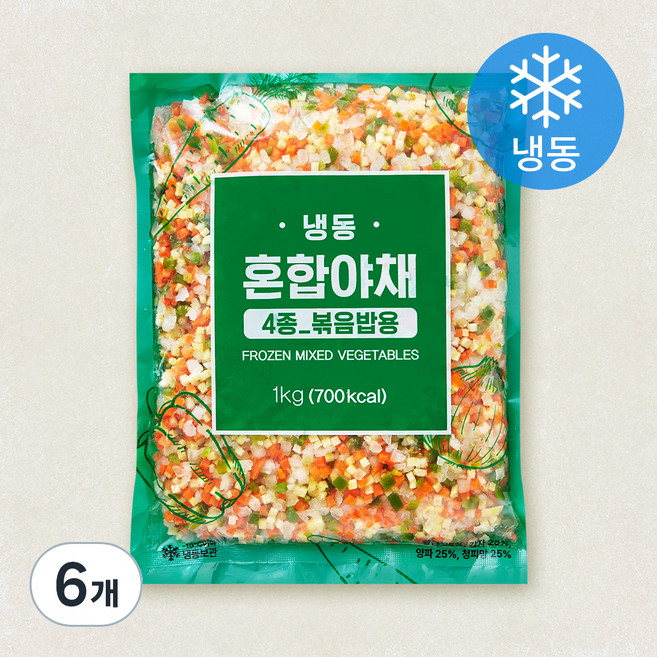 4종 혼합야채 볶음밥용 (냉동), 6개, 1kg