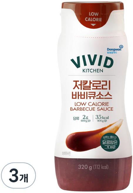 비비드키친 저칼로리 바비큐소스, 3개, 320g