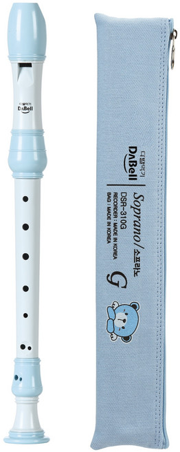 다벨 소프라노 리코더 저먼식 DSR-310G, 하늘색, 1세트