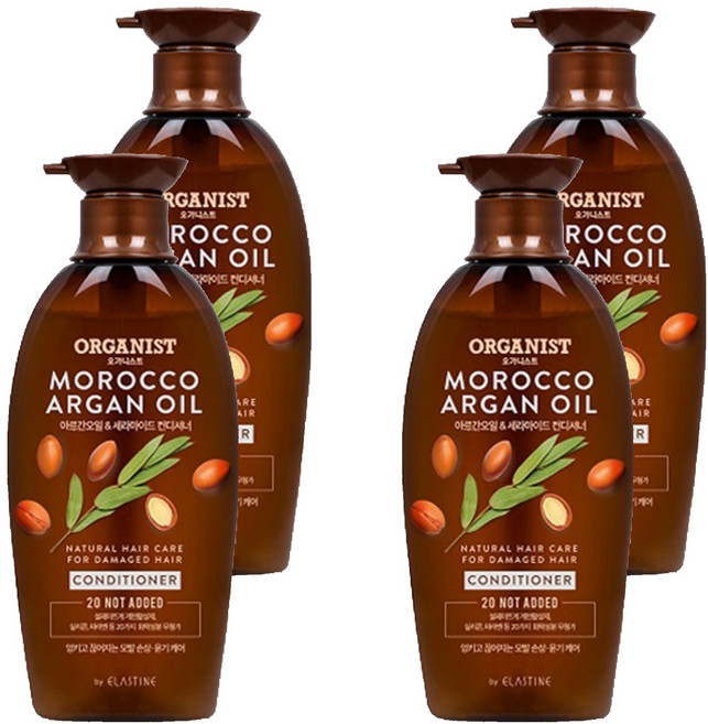 오가니스트 모로코 아르간오일 윤기영양 컨디셔너, 500ml, 4개