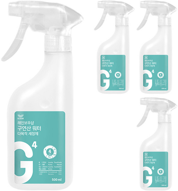 레인보우샵 구연산 워터 다목적세정제, 500ml, 4개