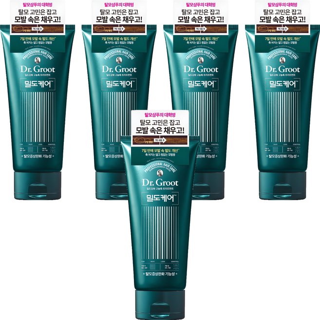 닥터그루트 밀도케어 밀도강화 고농축 트리트먼트 바질 & 네롤리, 300ml, 5개