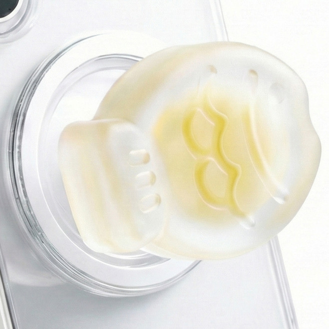 오누 붕어빵 맥세이프 그립 스마트톡, 옐로우, 1개