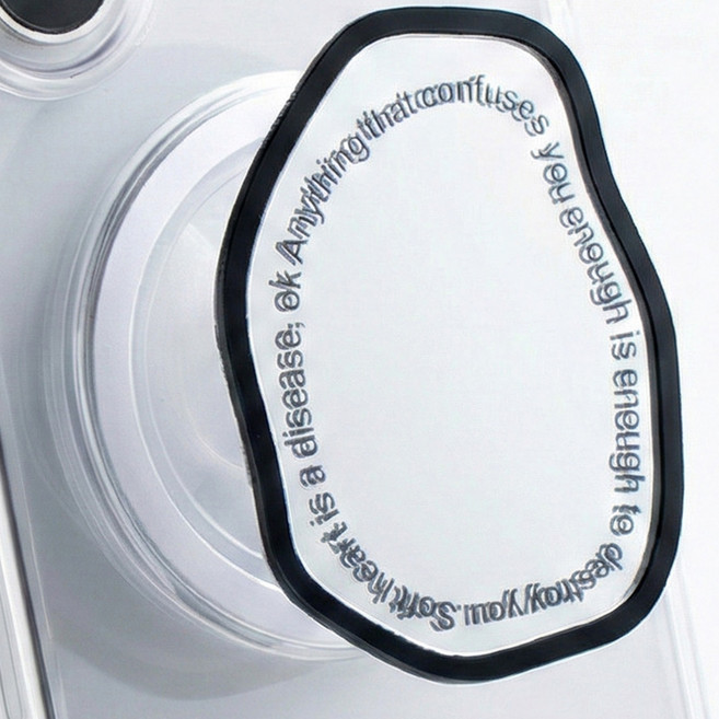 누아트 거울 맥세이프 그립 스마트톡, 블랙, 1개