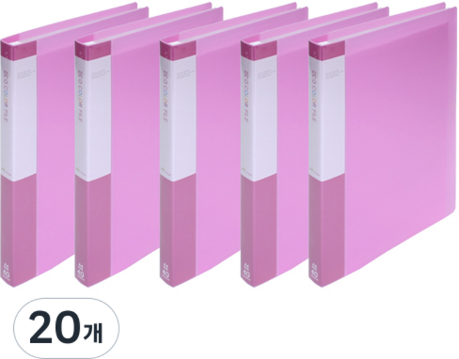 에코청운 PP 클리어화일 40매 A4, 분홍, 20개