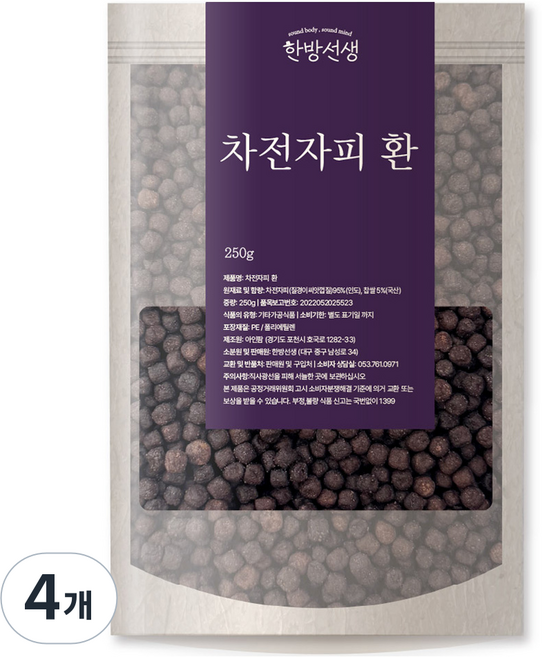한방선생 차전자피 환, 250g, 4개