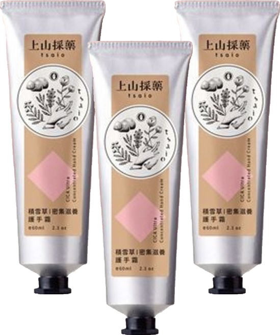 tsaio 上山採藥 積雪草密集滋養護手霜, 60ml, 3條