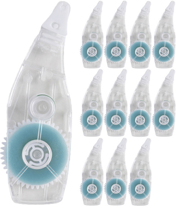 델리 손잡이형 양면 풀테이프 리필 6mm x 8m, 혼합색상, 12개