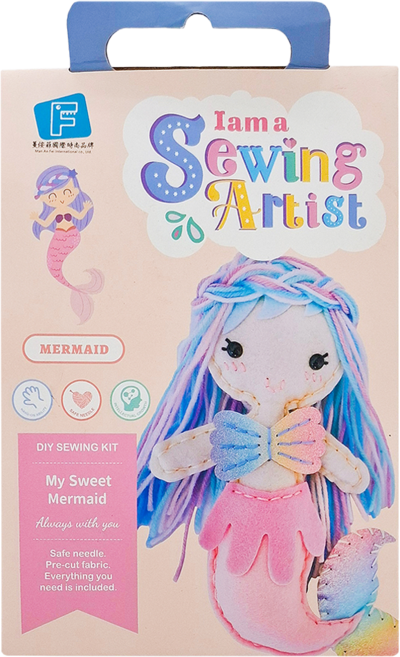 DIY材料包大 + 粉 240 x 150 x 65mm 500g, 美人魚 粉色, 1包