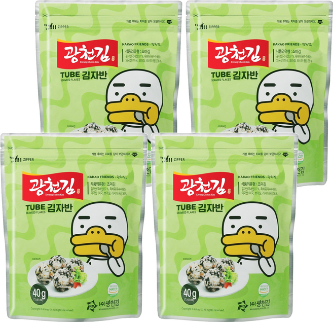 廣川海苔 KAKAO FRIENDS 海苔酥, 40g, 4包