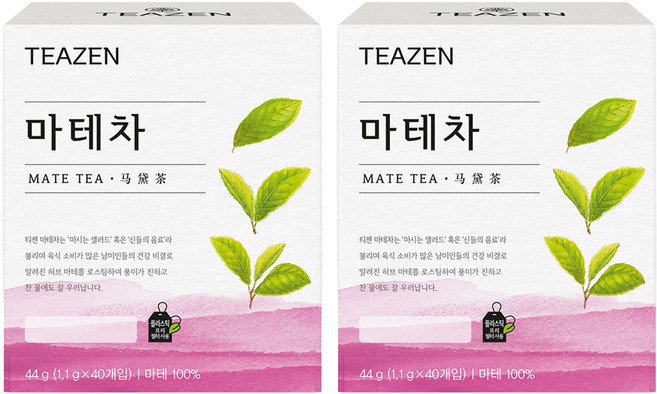 TEAZEN 茶禪 烘焙瑪黛茶茶包, 1.1g, 40包, 2盒