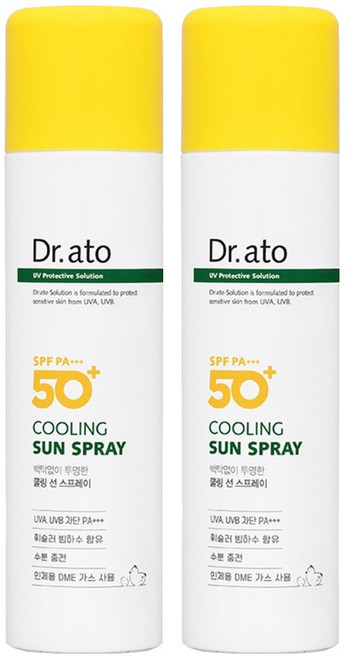 닥터아토 쿨링 선 스프레이 SPF50+ PA+++, 150ml, 2개