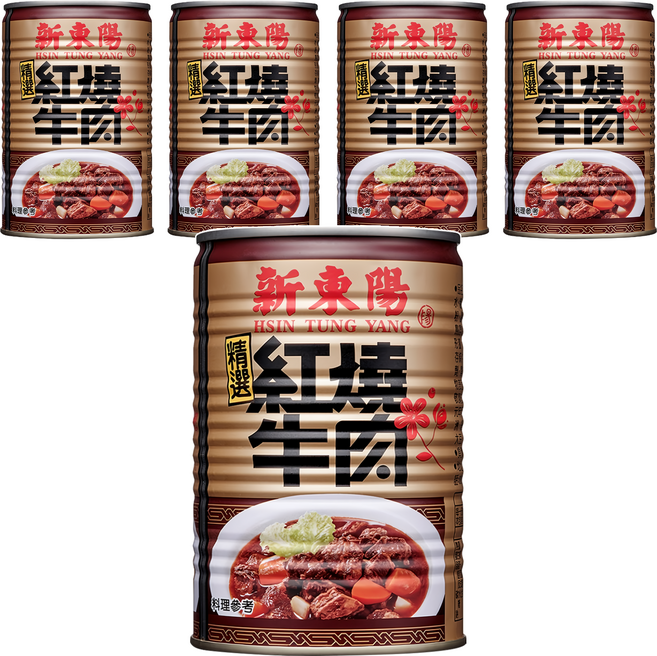 新東陽 紅燒牛肉, 440g, 5罐